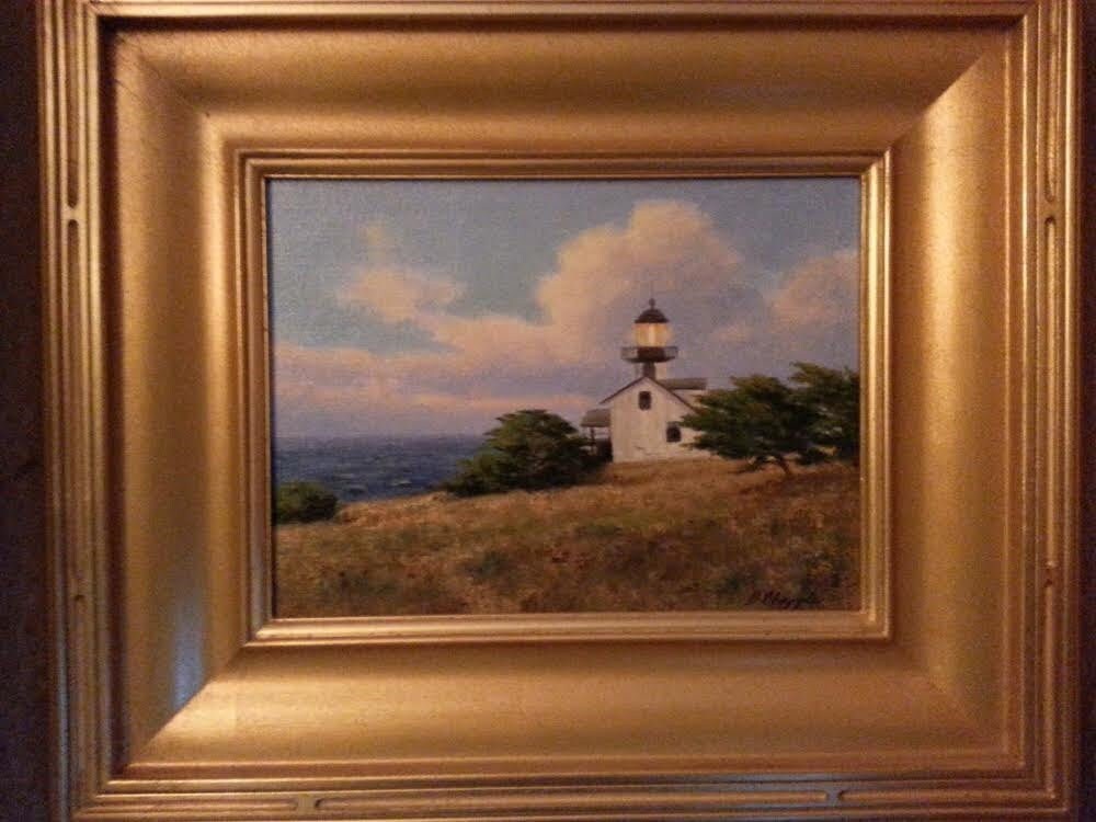 David Chappel Oil Painting Point Pines Light House