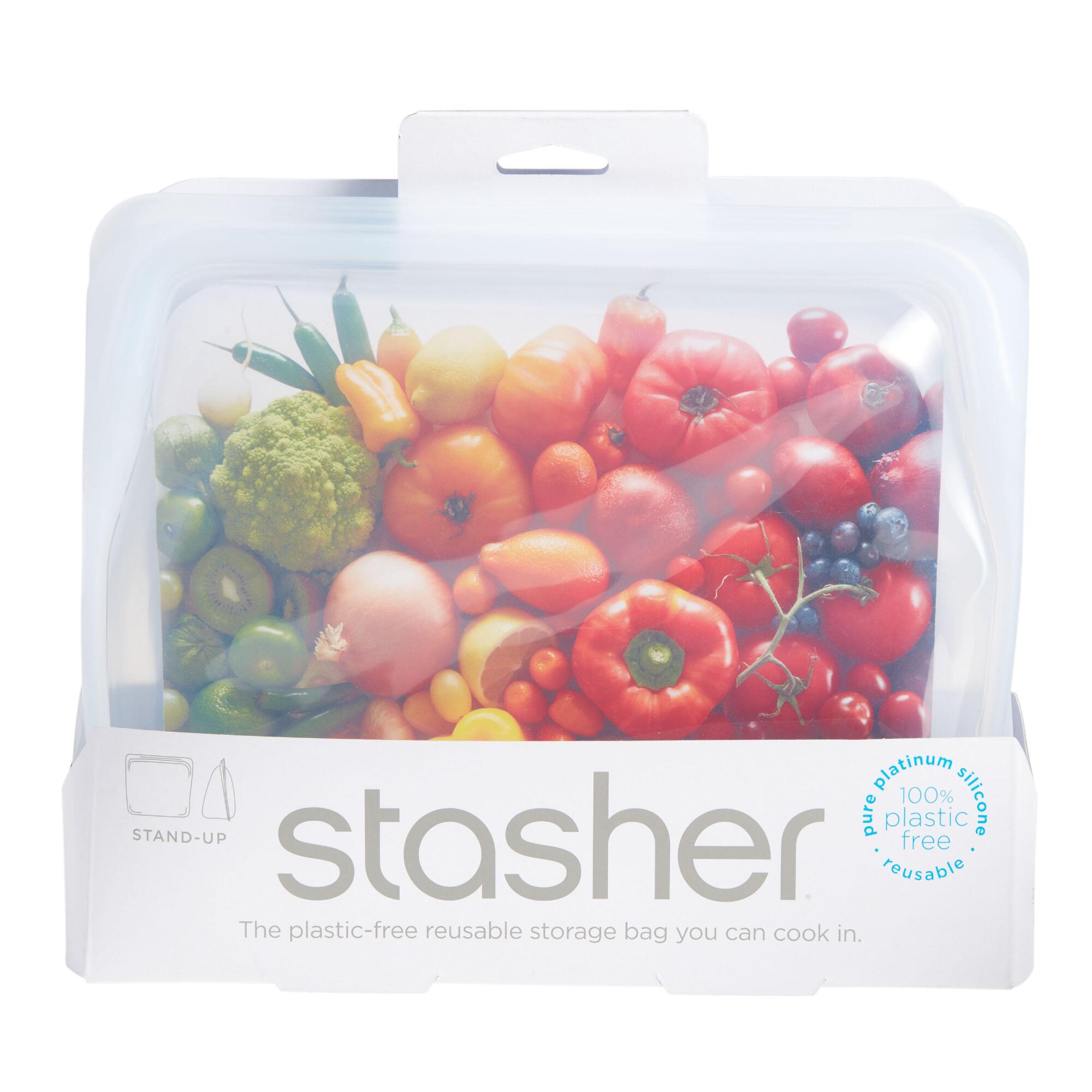 Stasher Clear Reusable Silicone Stand Up Storage Bag by World Market