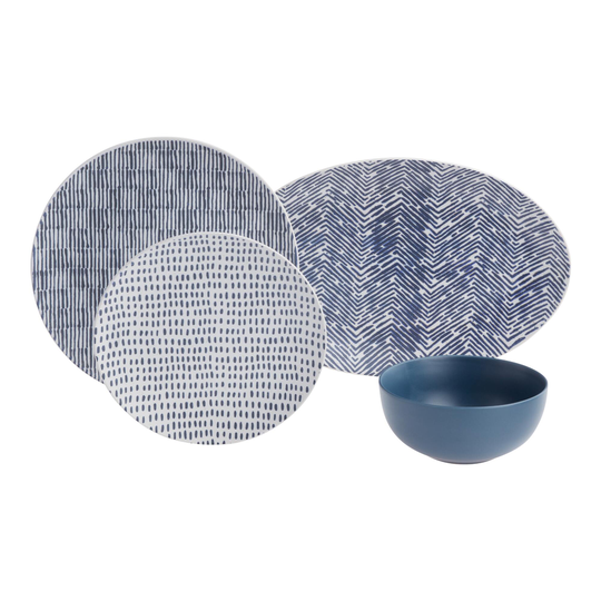 Blue And White Raia Dinnerware Collection by World Market