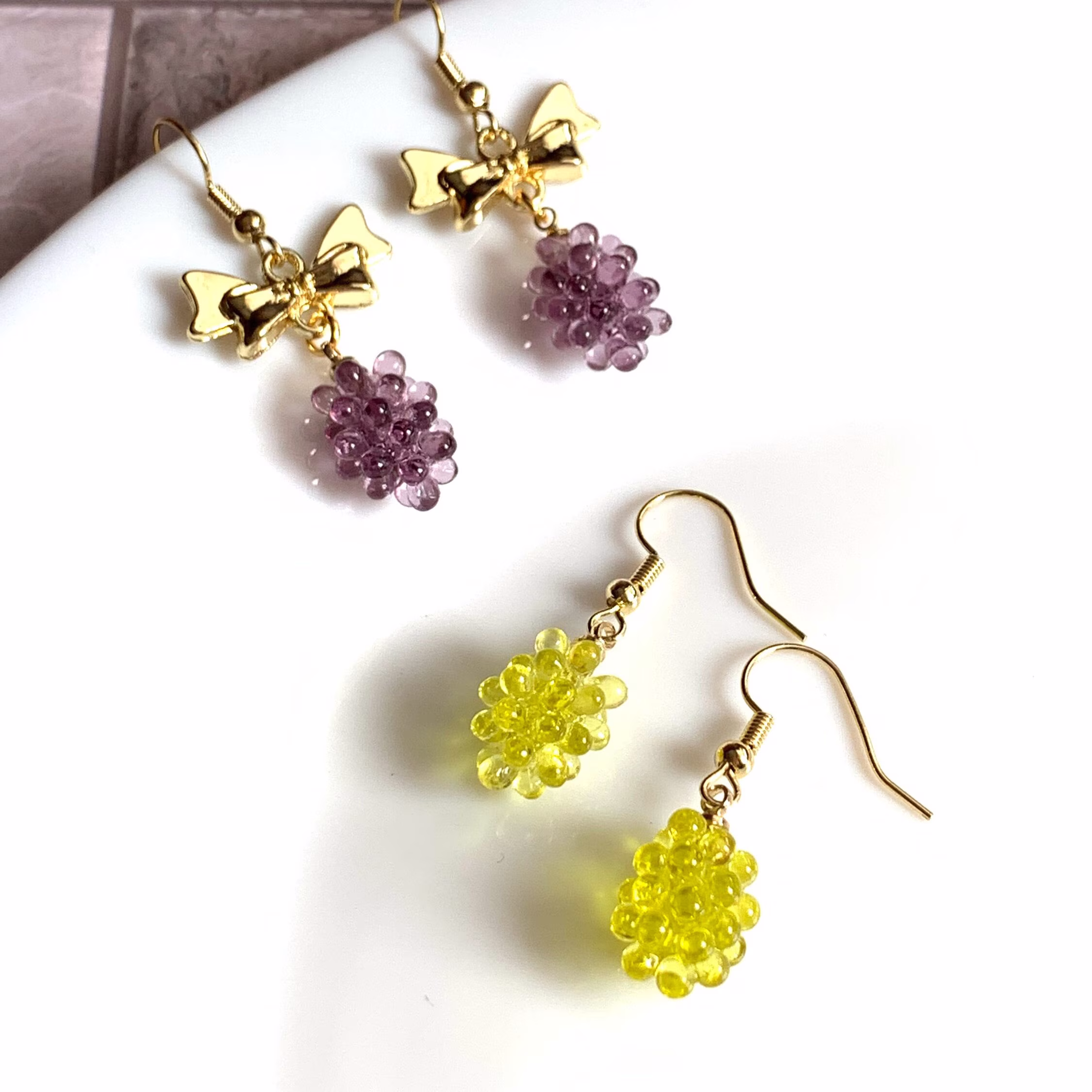 Fruit Earrings/ Grapes Earrings/Dangle Food Jewelry/ Gift For Her