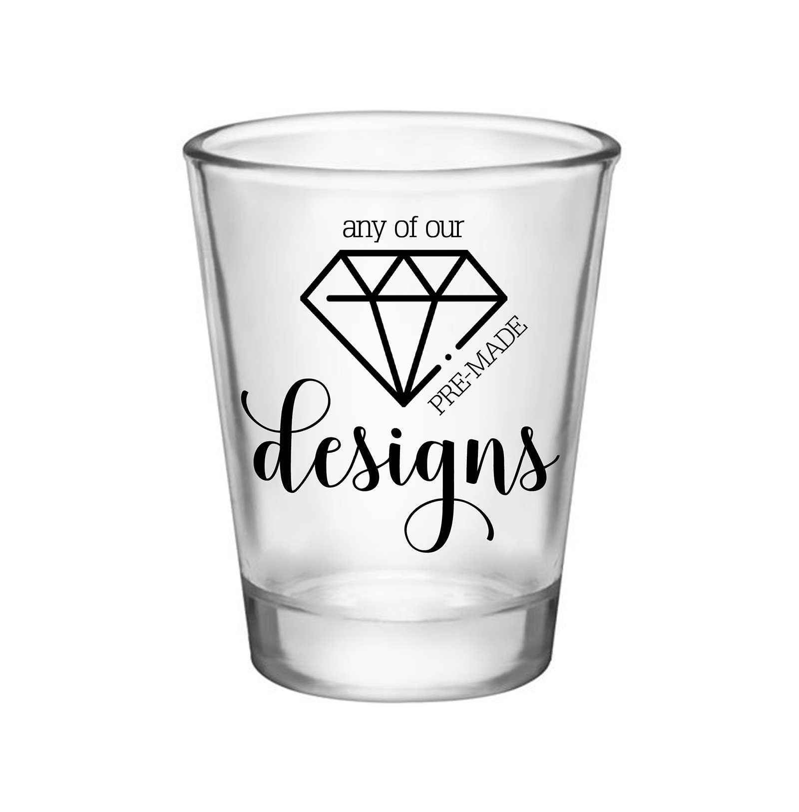 100 Wedding Shot Glasses Personalized Favors Any Of Our Pre-Made Designs Gifts For Guests