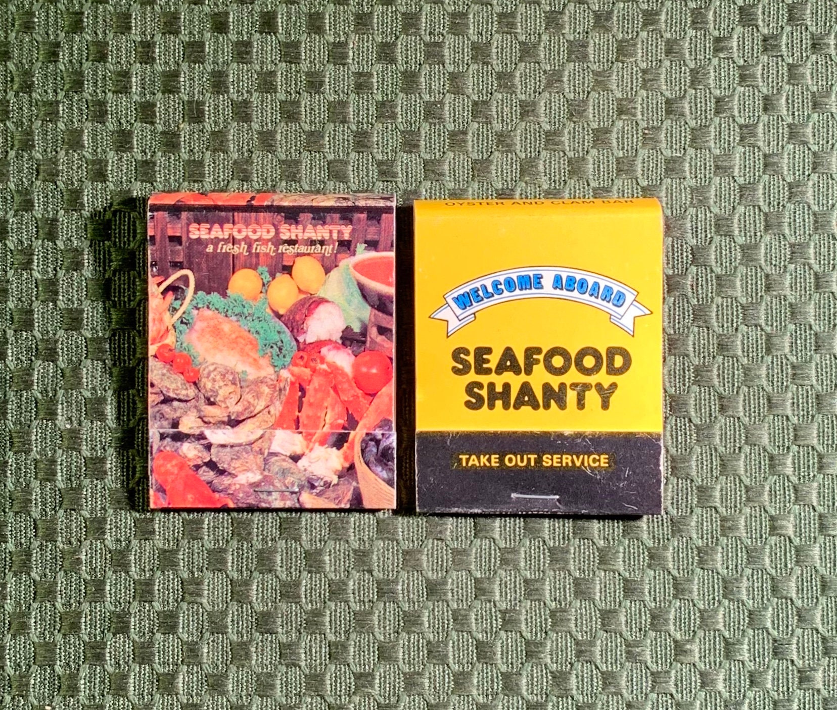 Vintage Matchbooks, Seafood Shanty, Restaurant, Pennsylvania, Pa, Lot Of 2, with All 20 Match Sticks, Free Ship in Usa