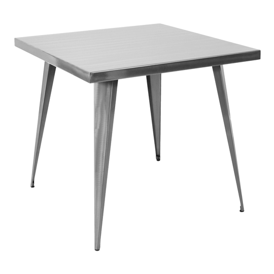 Square Brushed Metal Cafe Talise Dining Table - Small by World Market