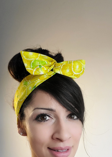 Lemon Bow, Head Band, Lemonade Bows