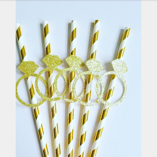 Bachelorette Straws, Diamond Ring Straws, Bridal Shower Straws, Engagement Party Straws, Napa Bachelorette, Martha's Vineyard, Wine
