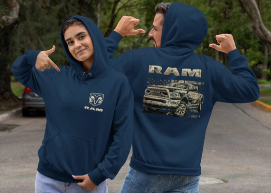 Ram Country Life Unisex Adult Hooded Pullover - Camo Logo