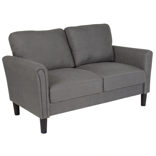 Flash Furniture Bari Modern Dark Gray Fabric Polyester/Blend Loveseat | 889142500193