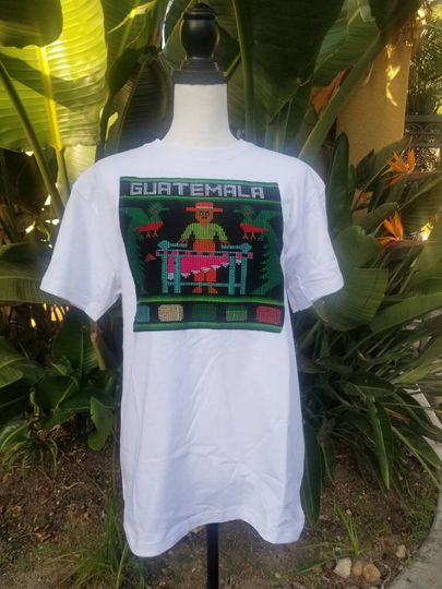 Embroidered -Small Unisex Guatemalan Tshirt El Quetzal Tshirt