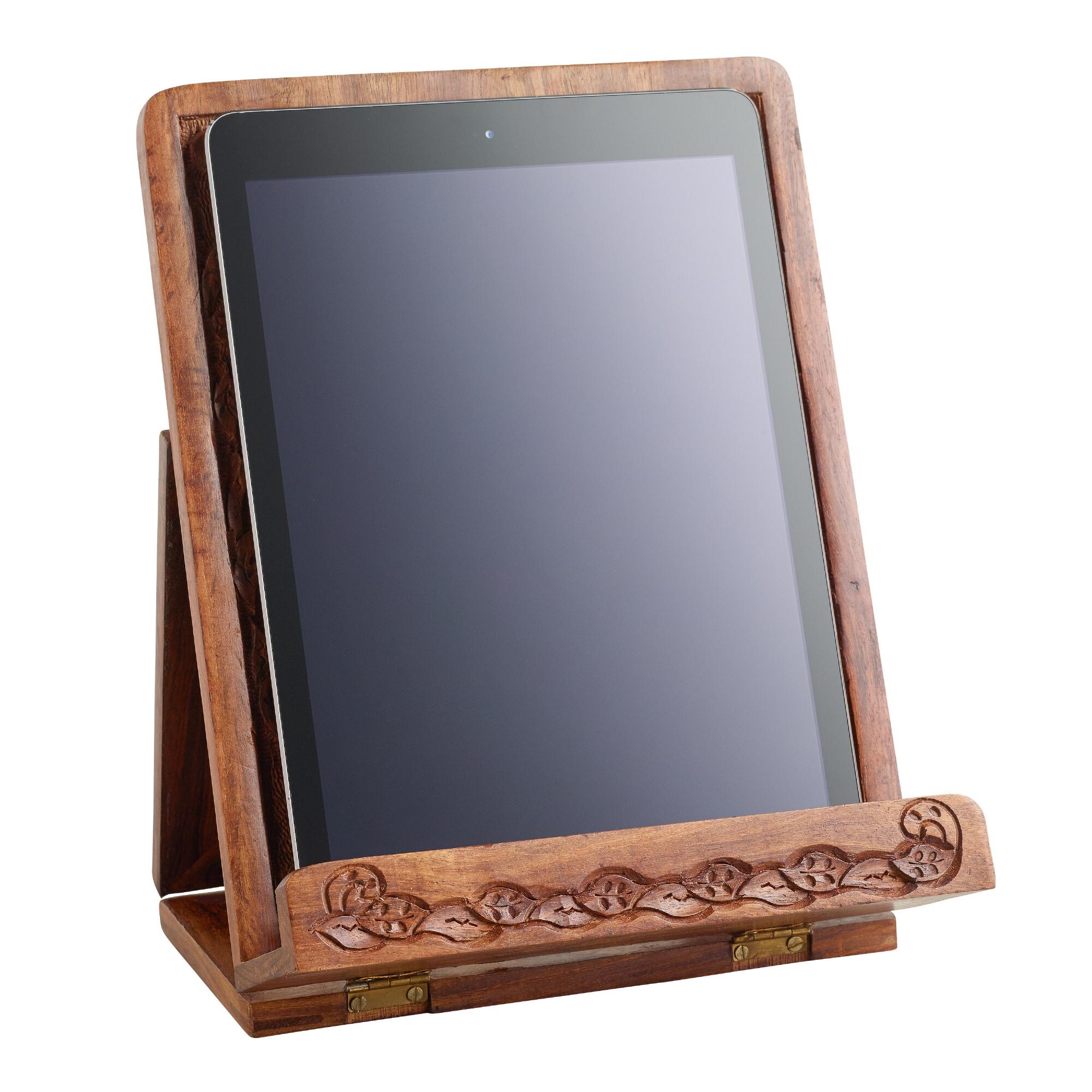 Hand-Carved Wood Tablet Stand by World Market