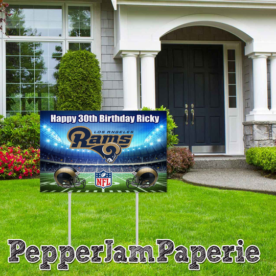 Los Angeles Rams Corrugated Indoor/Outdoor Yard Sign