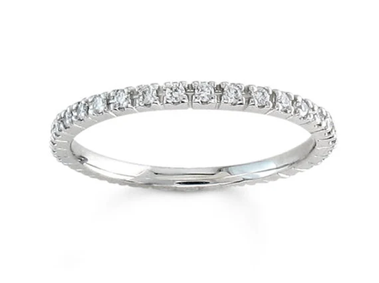 Women Platinum Thin Diamond Wedding Band 0.33 Ctw G-Vs2 Quality