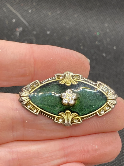 Vintage Victorian Style Enamel Bar Pin By Catherine Popesca From France