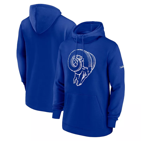 Men's Nike Royal Los Angeles Rams Classic Pullover Hoodie, Size: XL, Blue