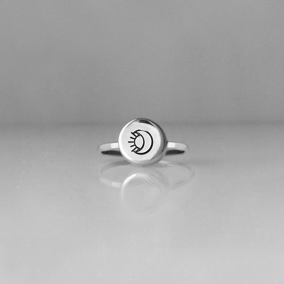 Sun & Moon Jewelry, Sun, Moon, Boho Charm, Gift For Her, Ring