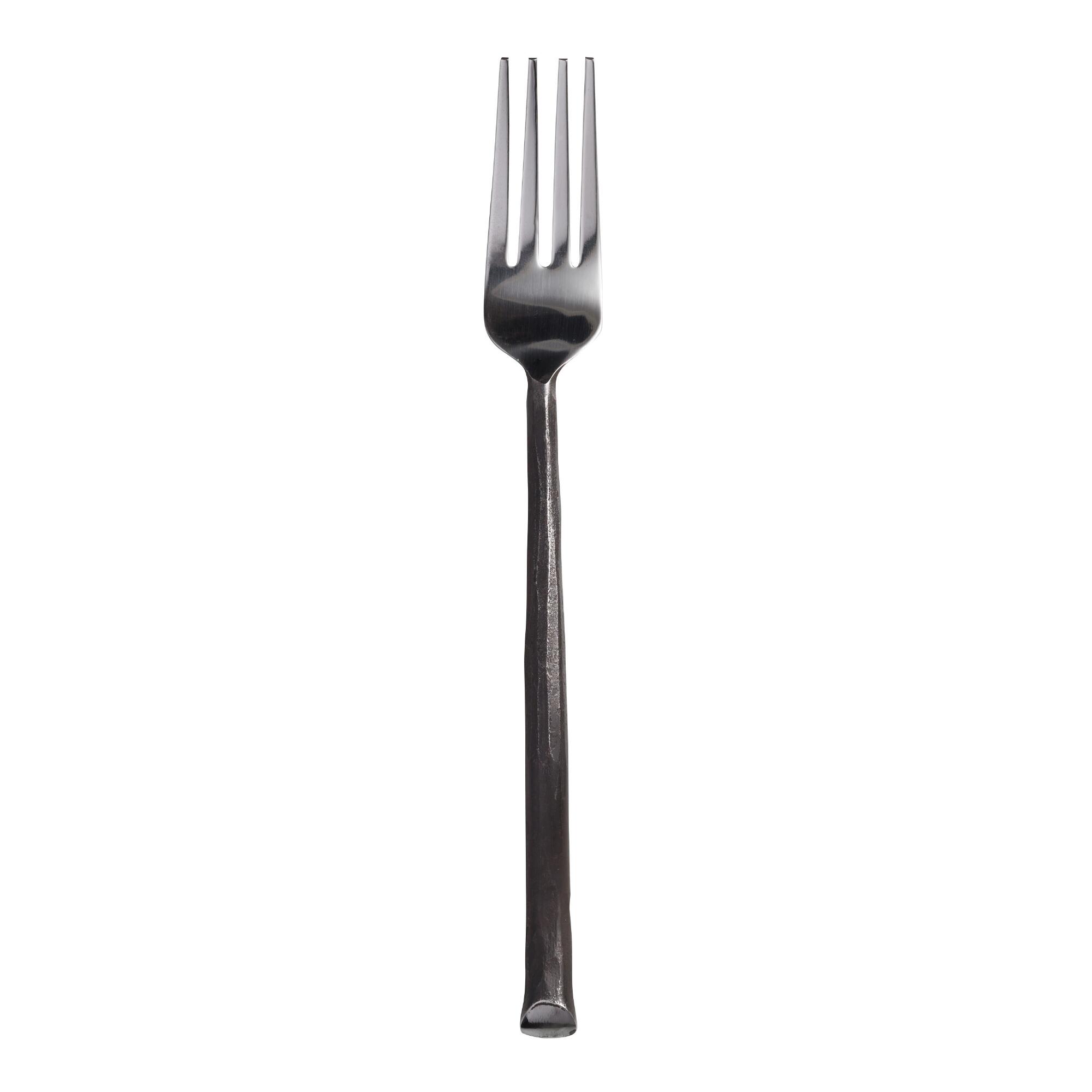 Twig Dinner Forks Set of 4: Silver - Stainless Steel by World Market