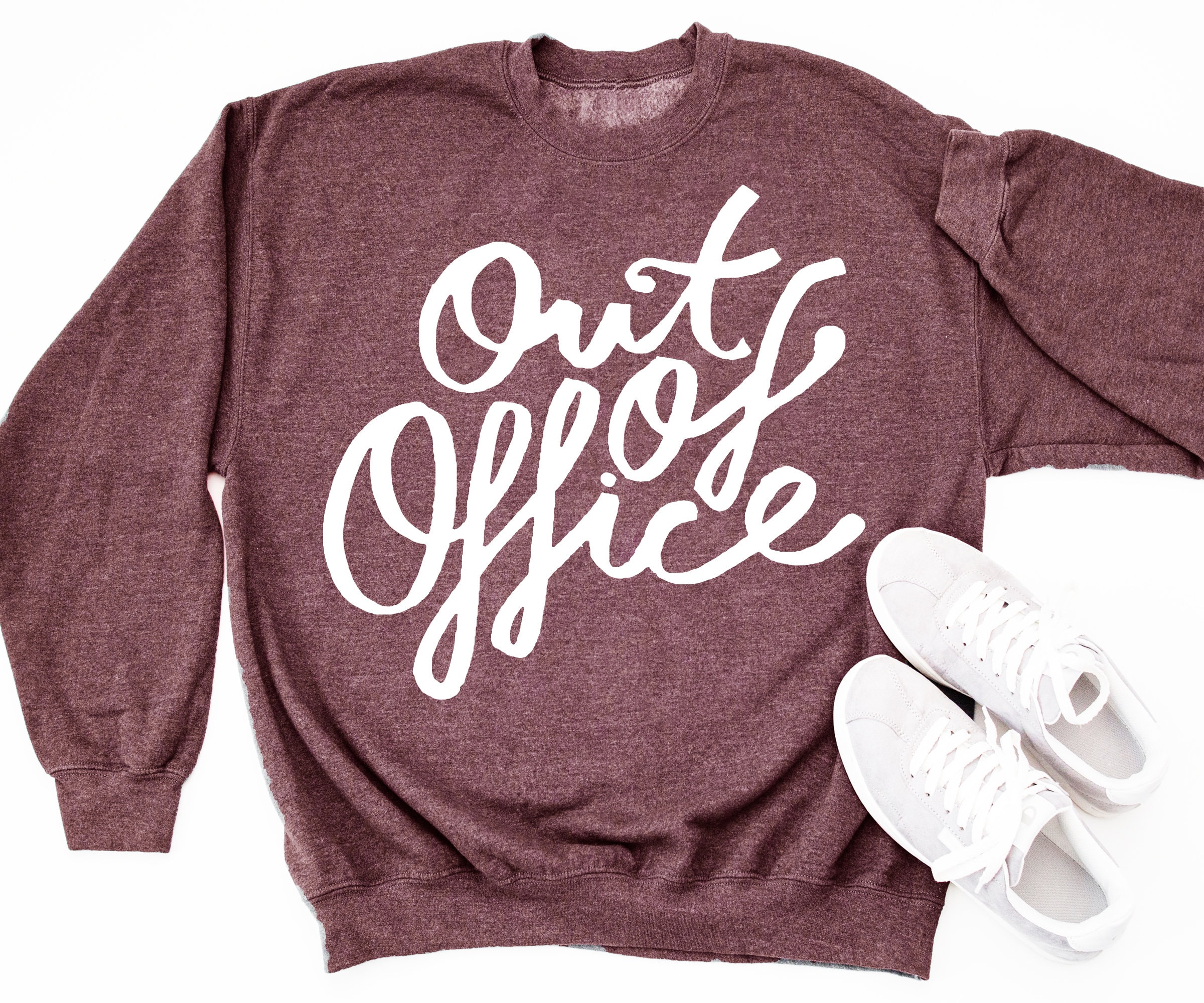 Womens Unisex Out Of Office Sweater Oversized Sweatshirt Vacation Cruise Ship Cute For
