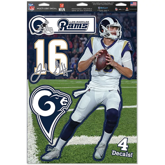 WinCraft Los Angeles Rams Multi-Use 11'' x 17'' Team Decal Sheet, Multicolor