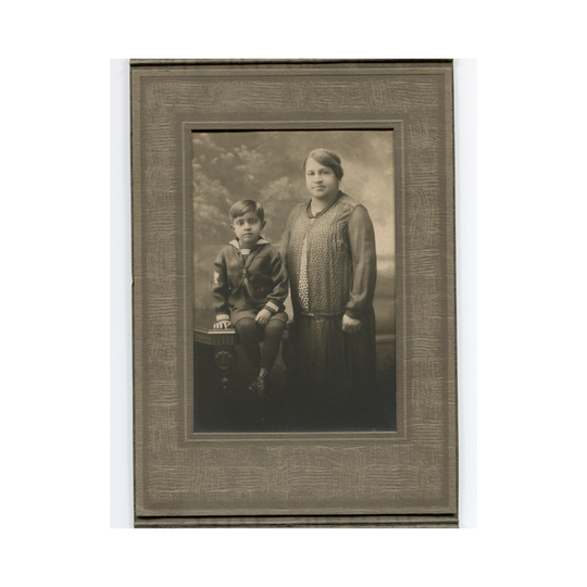 Her Little Sailor, Vintage African American Folder Photo