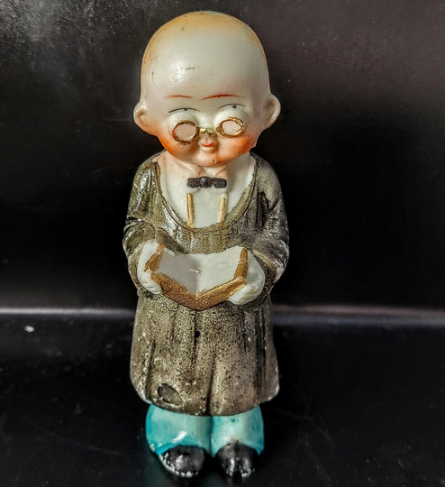 Vintage Chalkware Scholar Figurine Made in Japan