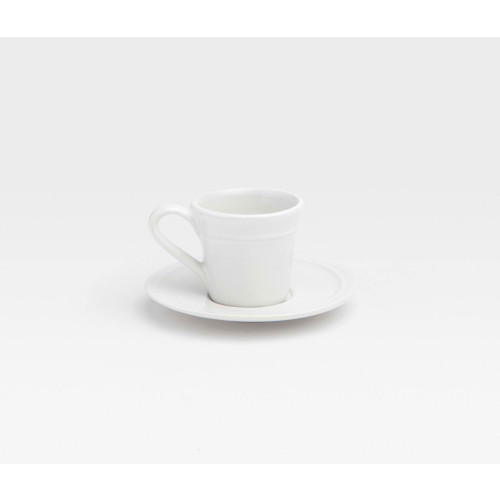 Blue Pheasant Ariana White Espresso Cup And Saucer, Pack Of 4