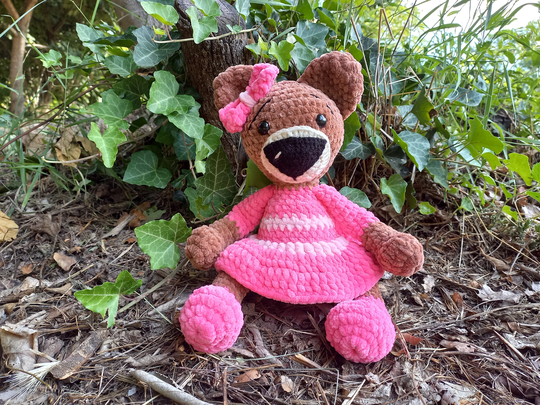 Crochet Plush Bear Toy, Amigurumi, Stuffed Animal, Hhandmade Crocheted Toy, Gift Toy, Kids Toy, Black Friday Sale