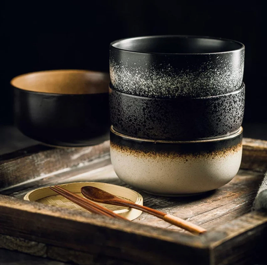 Japanese Ramen Noodle Bowl | Household Large Ceramic Soup Zen Style Japan Animation