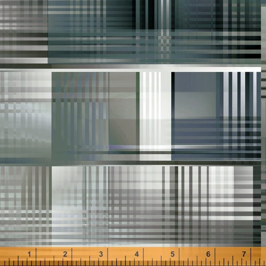 Fabric Windham Prism Collection Printed Plaid Gray Colors Blender 52526 2