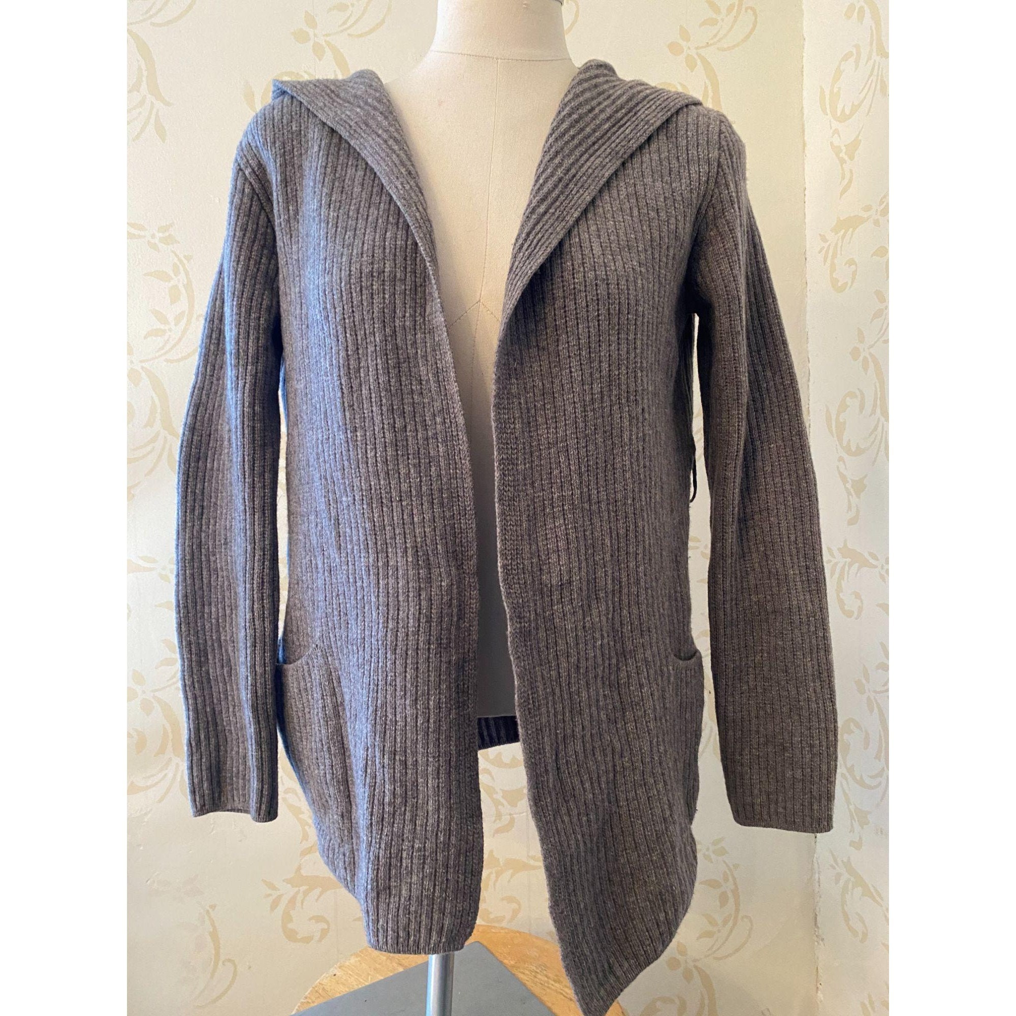 Italy Maxmara Cashmere Blend Ribbed Sweater Ladies Small