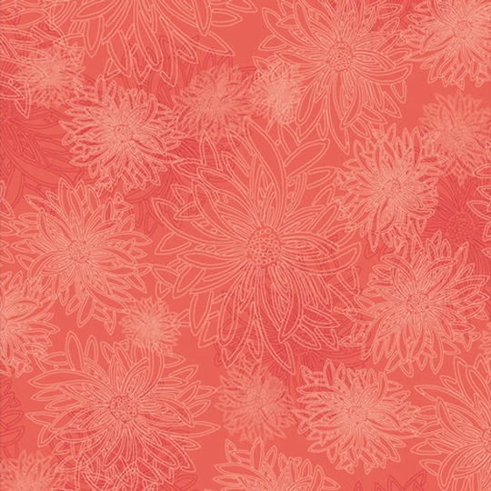 Coral Floral Blender Fabric Elements 200 Thread Count By Art Gallery Fabrics For Quilting & Sewing Cut To Order Fe-534