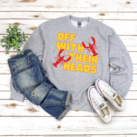 Off With Their Heads Unisex Heavy Blend Crewneck Sweatshirt For Any Crawfish Lover