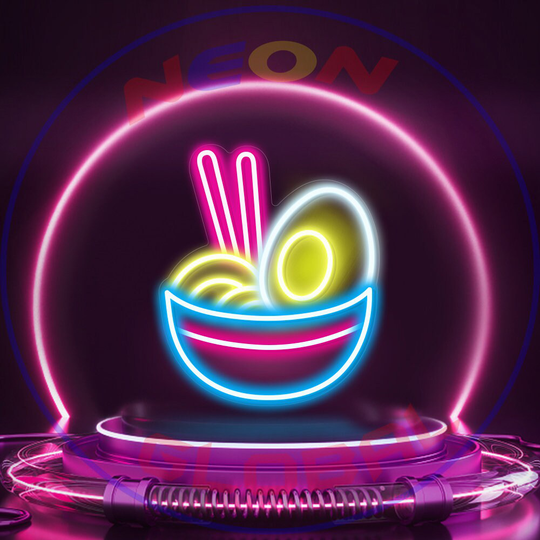 Ramen Japanese Noodles Neon Sign, Wedding Party Neon, Bedroom Custom Light, Led Wall Decor Noodle Neon Sign