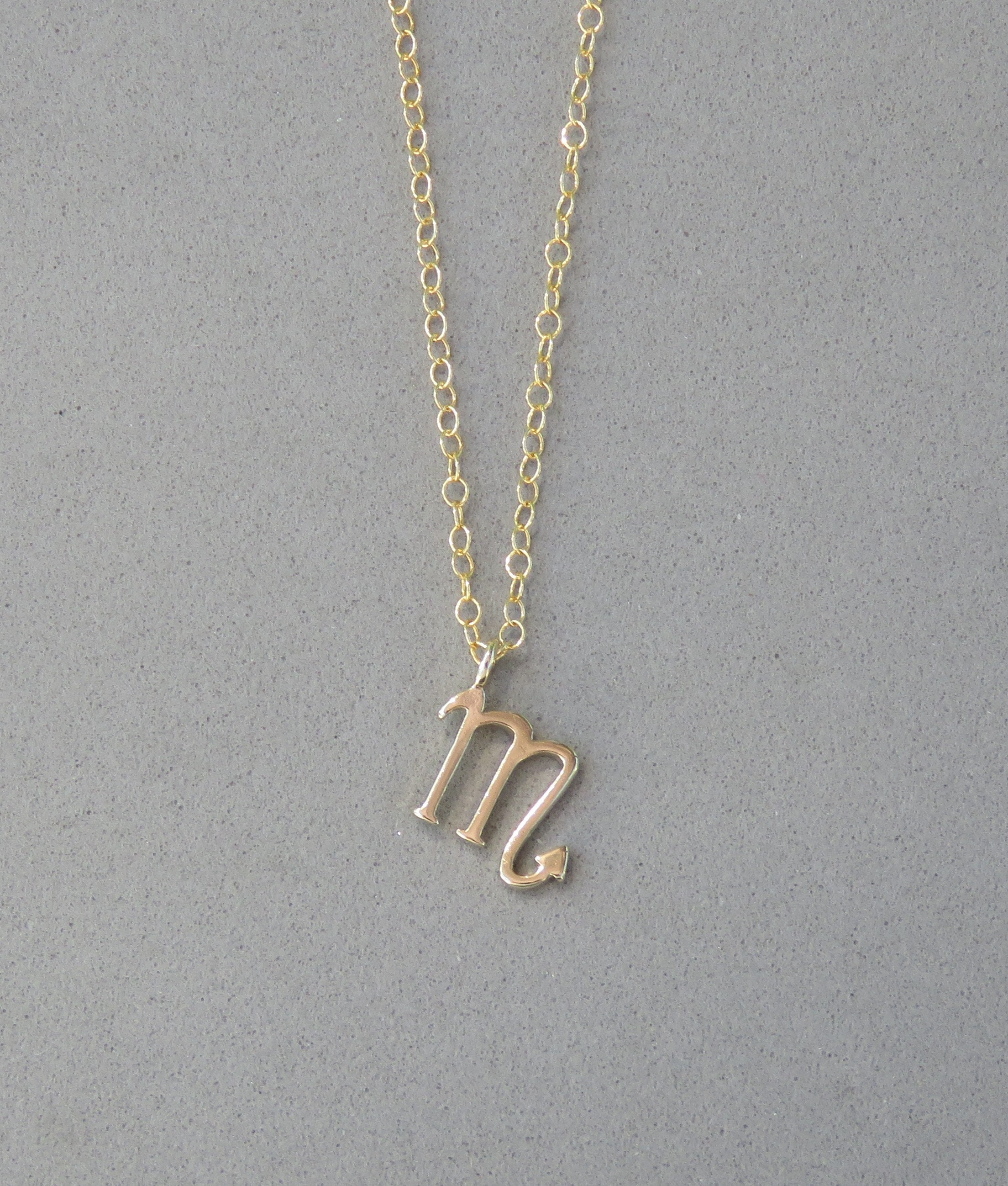 Gold Plated Scorpio Pendant Necklace 453