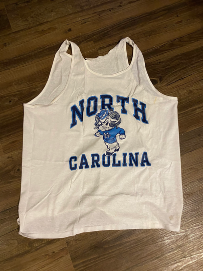 Vtg University Of North Carolina Unc Champion Shirt Tar Heels Tee 80S 90S Ram Basketball