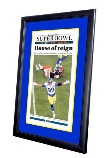 Framed Newspaper Insert - La Times Rams 2022 Nfl Super Bowl House Of Reign