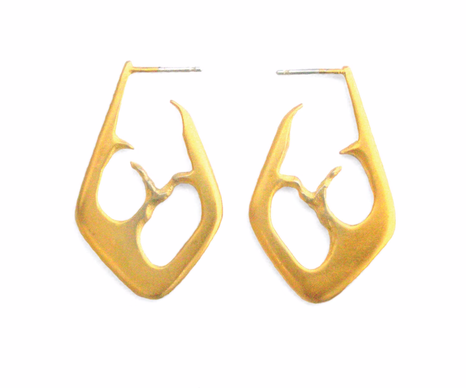 Gold Space Between Earrings