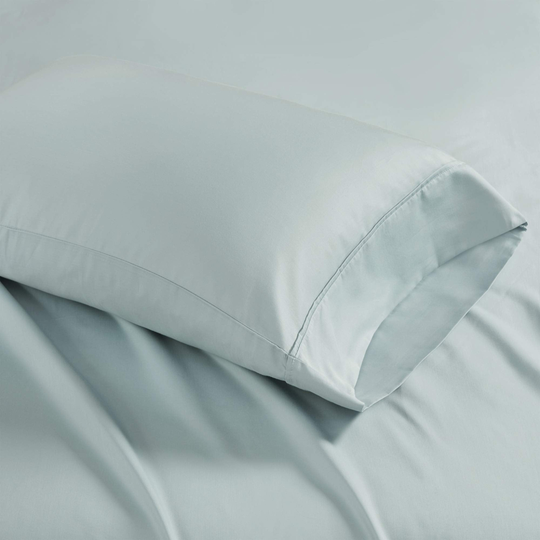 1500 Thread Count Cotton Blend Pillow Cases Standard Size, Casual Luxury Machine Washable Pillow Case Set of 2, Standard : 20 X 30, Seafoam