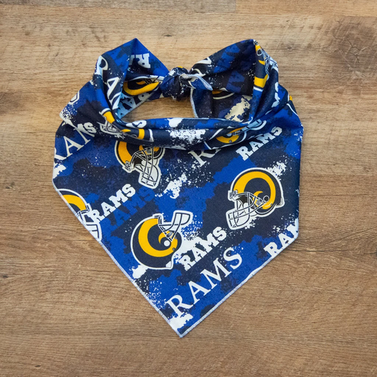 Rams Dog Bandana, Los Angeles Rams, Tie On Bandana