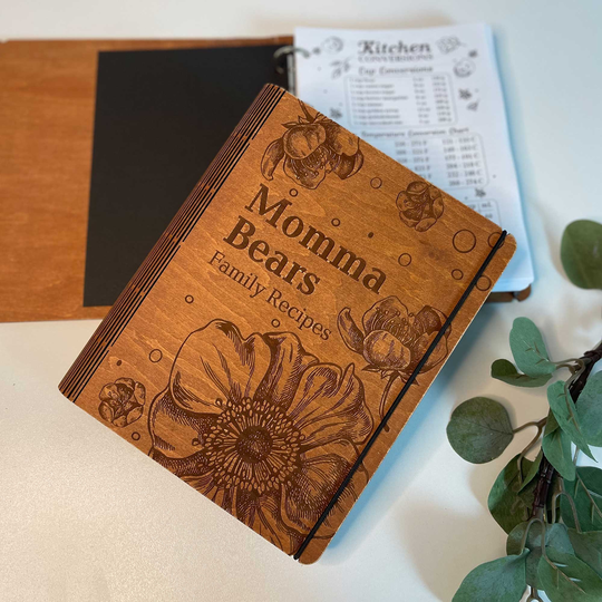 Gift For Mum Family Cook Book, A5 Recipe Mothers Day Gift, Custom Book, Custom Blank Cookbook