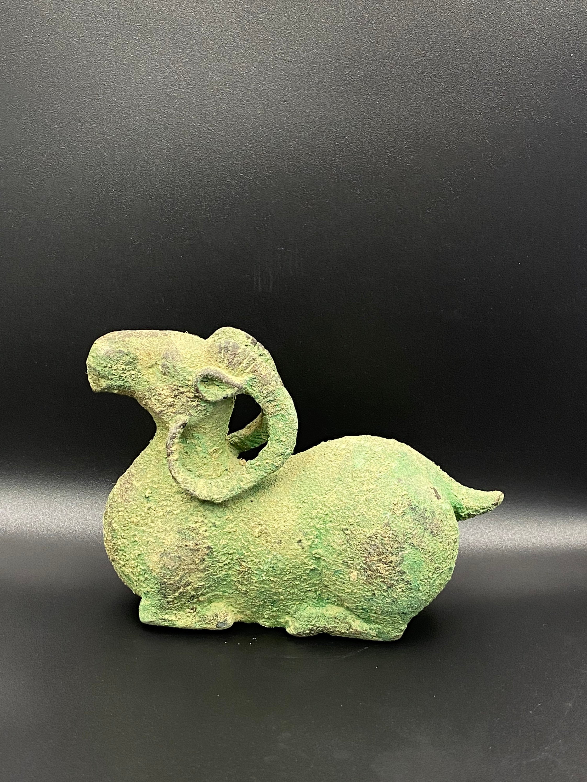 Old Ancient Bronze Ware Sheep Ram Goat Beautiful