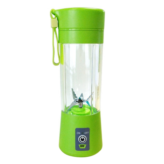400ml Portable 6 Blades Blender USB Rechargeable Fruit Juice Cup Bottle Mixer - green, 3