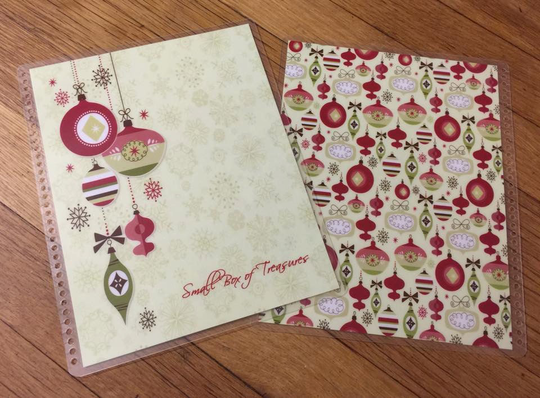 Front & Back Cover Set Christmas Ornaments Holiday Winter For Use With Classic Happy Planner Or Erin Condren | Life Planner/A5Coil/A5Ring