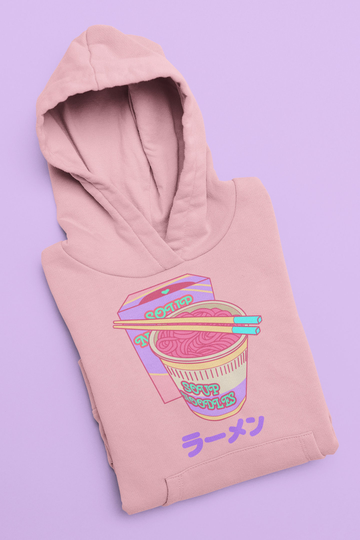 Kawaii Pink Hoodie, Noodle Soup, Aesthetic Ramen Harajuku, Vaporwave Sweatshirt, Anime Pastel Goth, Tumblr Clothing, Unisex