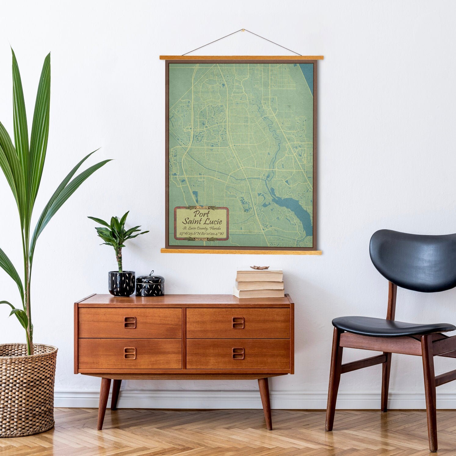 Port St. Lucie Florida Street Map | Hanging Canvas Of Printed Marketplace
