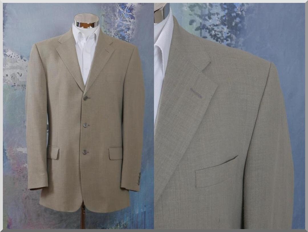 1990S Beige Blazer, Linen Blend Matti Collection By Marimekko Jacket Size Xl | 44 Us/Uk