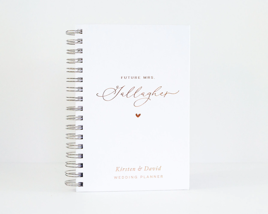 Wedding Planner, Personalized Planning Book For Bride, Gift Bridal Shower, Engagement Ideas, Custom Planner Rose Gold