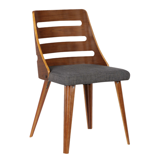 Armen Living Storm Contemporary/Modern Polyester/Polyester Blend Upholstered Side Chair (Wood Frame) in Black | LCSTSIWACH