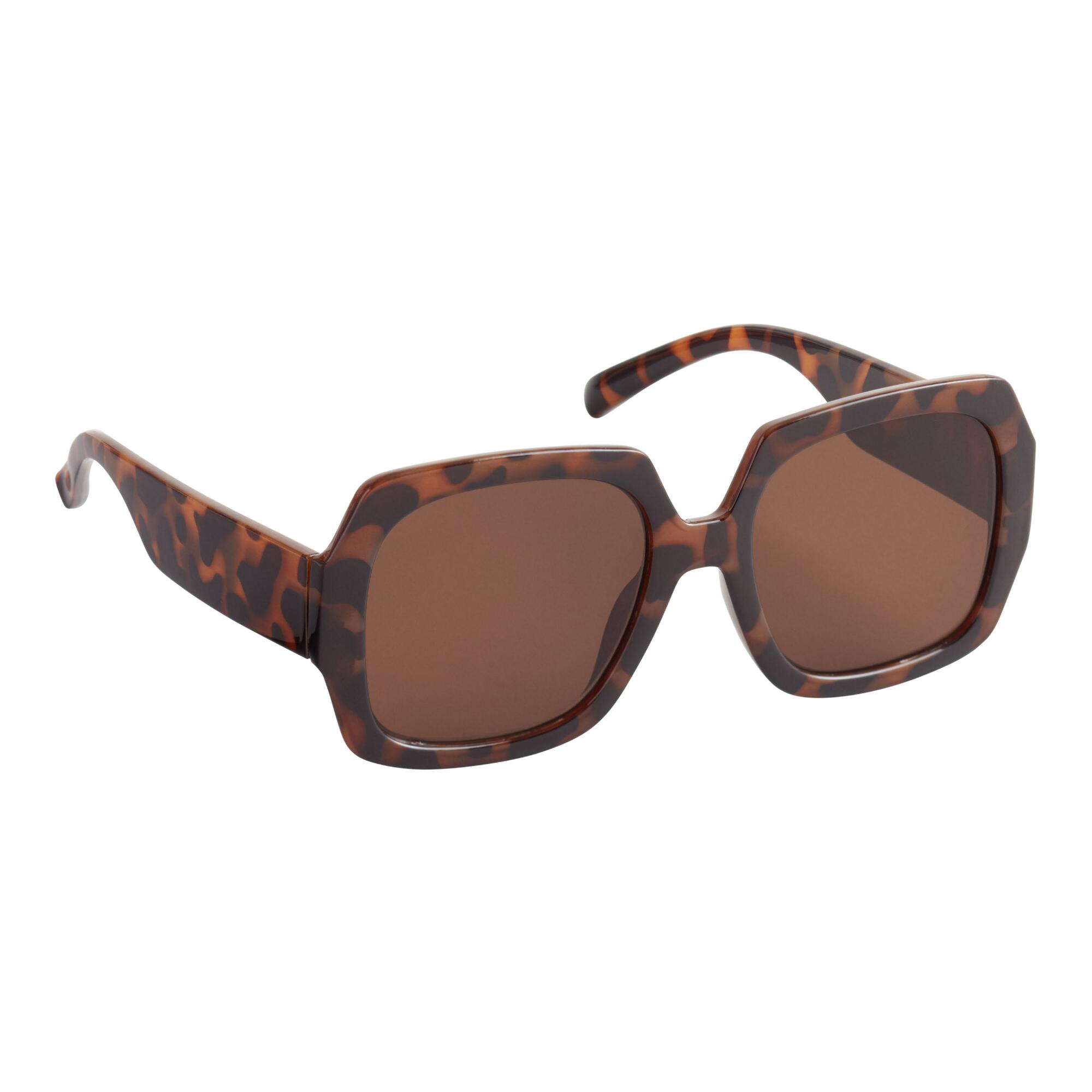 Oversized Square Tortoiseshell Sunglasses by World Market