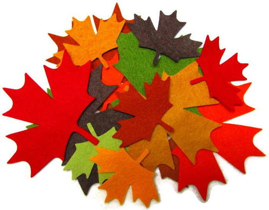 14 Wool Felt Blend, Maple Leaves, Leaf, Diy Appliques, Fall, Autumn Leaves, Precision Die Cut