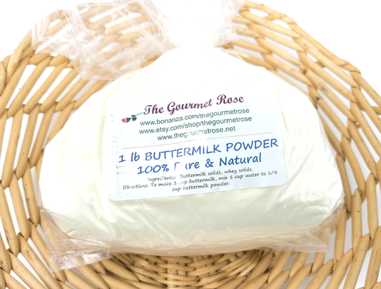 1 lb Buttermilk Powder Dried Dehydrated Cream Whole Butter Milk Hormone & Gluten Free Culinary Food Grade Biscuits Pancakes Ranch Dressings