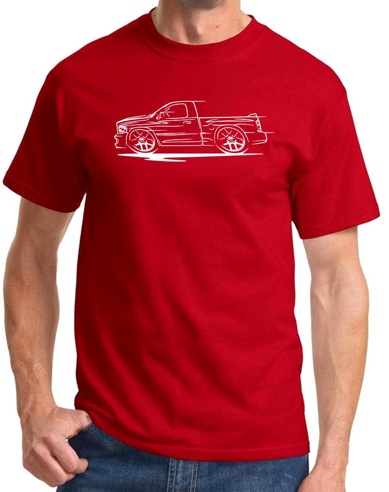 Ram Srt10 Viper Single Cab Pickup Truck Classic Redline Design Tshirt